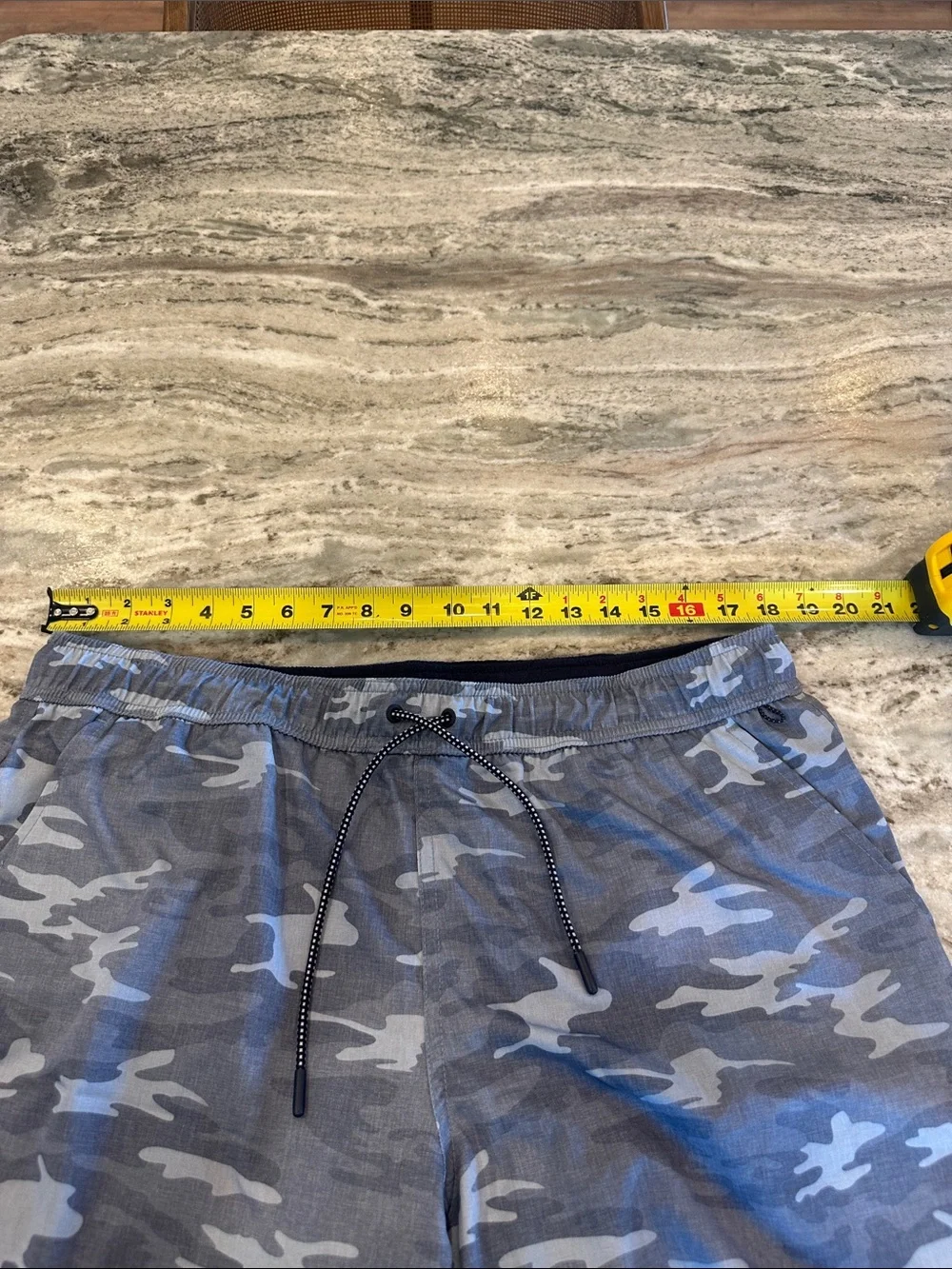 Gray Camo Swim/Active Shorts